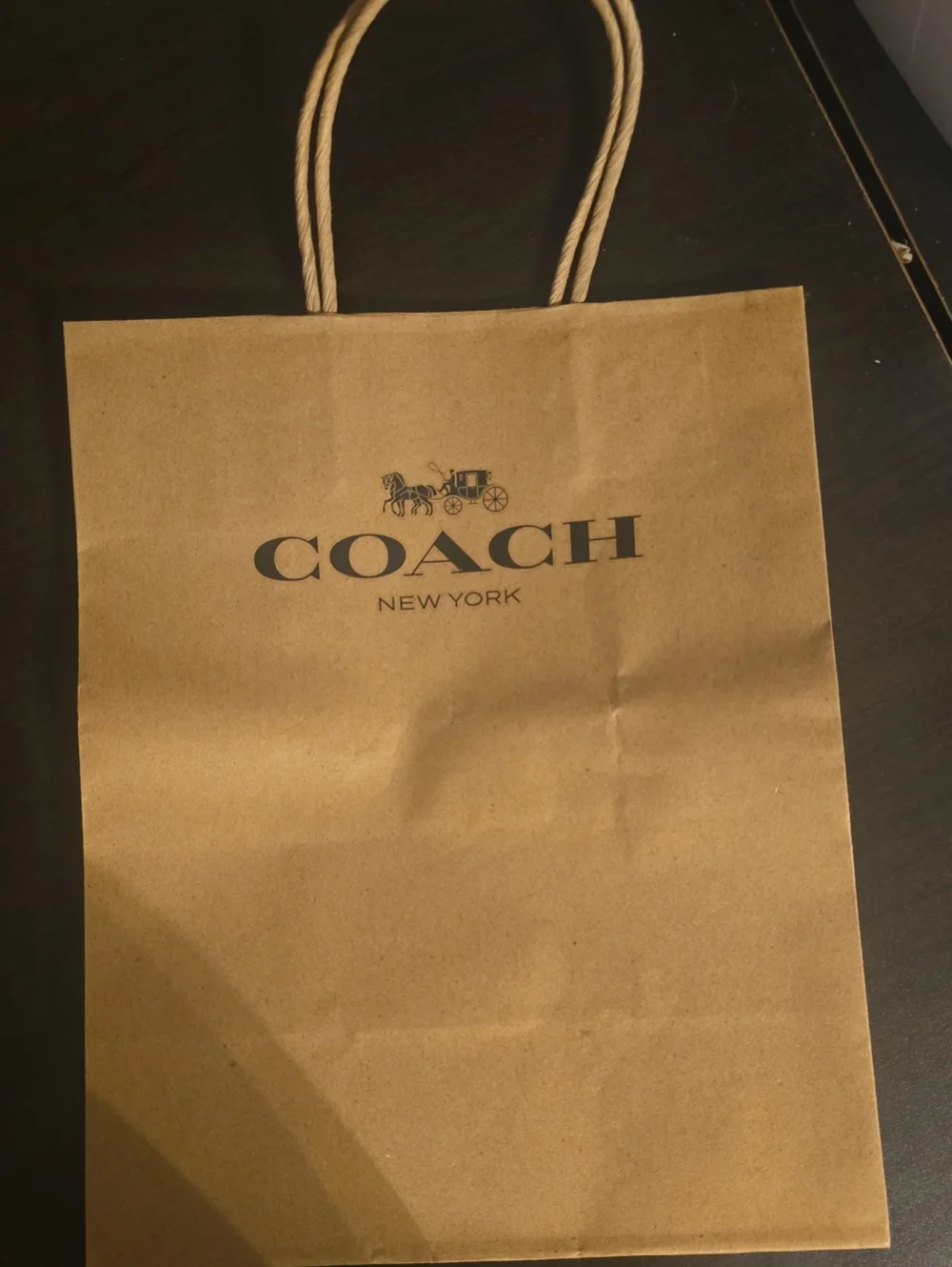 Coach New York Brown Paper Shopper Bag.8 X 10